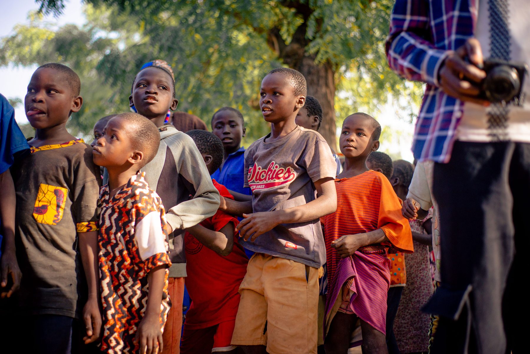 Children attending a community outreach programme